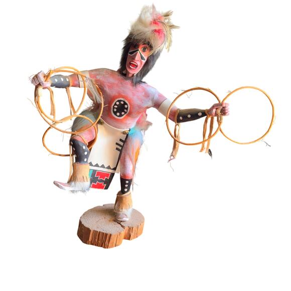 Vintage Native American Hoop Dancer Kachina Doll 14" - Picture 1 of 11